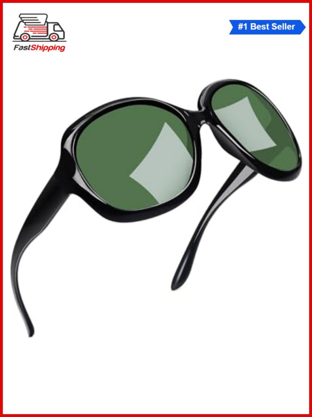 ✨ Oversized Polarized Square Sunglasses Full Coverage UV400 Butterfly Jackie